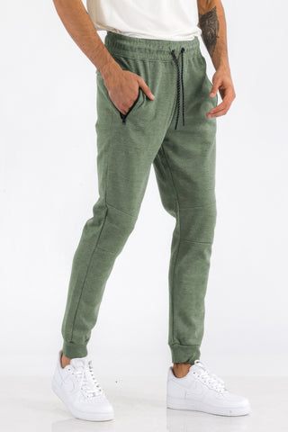 Men Solid Feathered Jogger