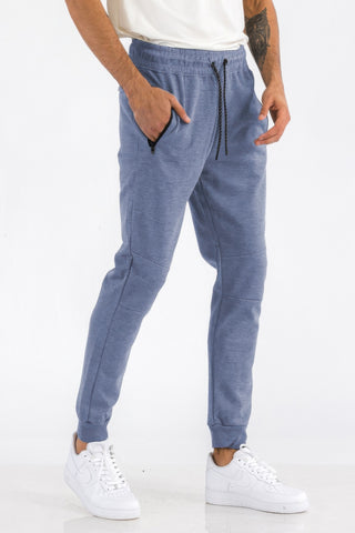 Men Solid Feathered Jogger