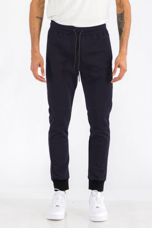 Men Solid Feathered Jogger