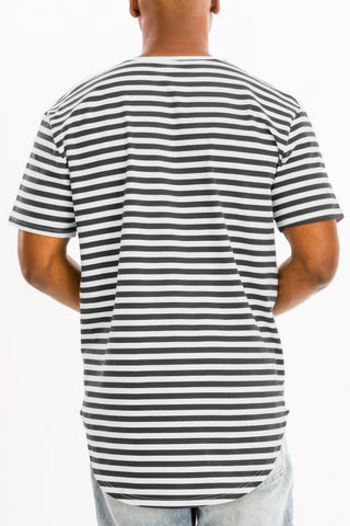 Striped Elongated Shirt