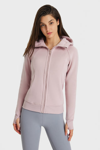 Zip Up Seam Detail Hooded Sports Jacket - Zip Up Seam Detail Hooded Sports Jacket - Hoodies For All Kind -  - All Female Kind - Trendsi - Hoodies For All Kind - 101000913235106 - 101000913235106