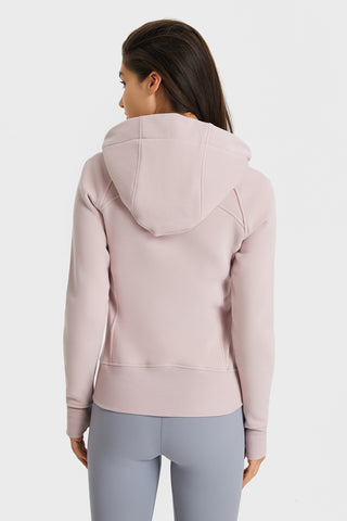 Zip Up Seam Detail Hooded Sports Jacket - Zip Up Seam Detail Hooded Sports Jacket - Hoodies For All Kind -  - All Female Kind - Trendsi - Hoodies For All Kind - 101000913235106 - 101000913235106