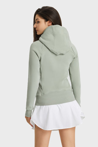 Zip Up Seam Detail Hooded Sports Jacket - Zip Up Seam Detail Hooded Sports Jacket - Hoodies For All Kind -  - All Female Kind - Trendsi - Hoodies For All Kind - 101000913235106 - 101000913235106