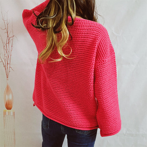 Boat Neck Long Sleeve Sweater