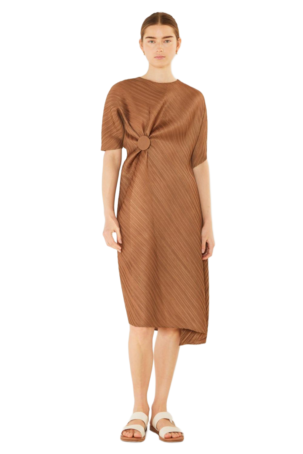 Swim Pleated  Sleeve Dress