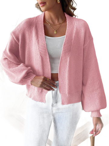 Open Front Long Sleeve Cardigan