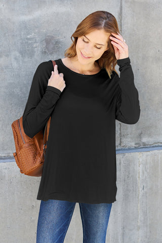 Full Size Round Neck Dropped Shoulder T-Shirt