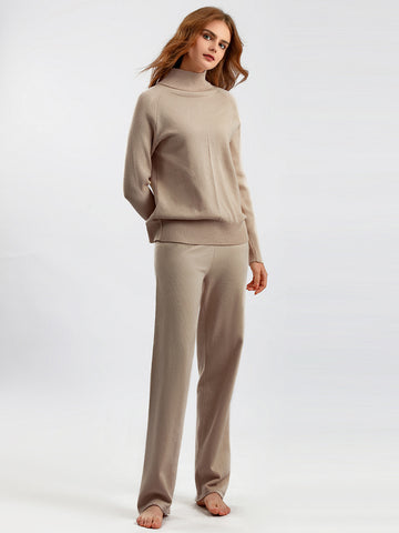 Basic Bea Turtleneck Raglan Sleeve Top and Pants Sweater Set