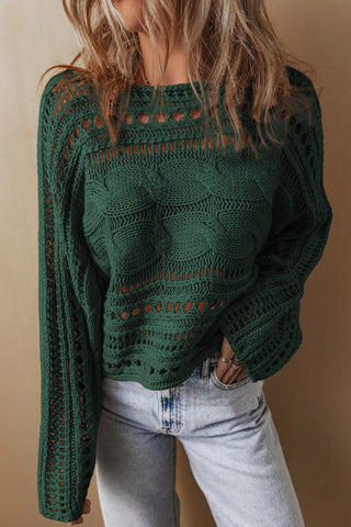 Cable-Knit  Long Sleeve Sweater