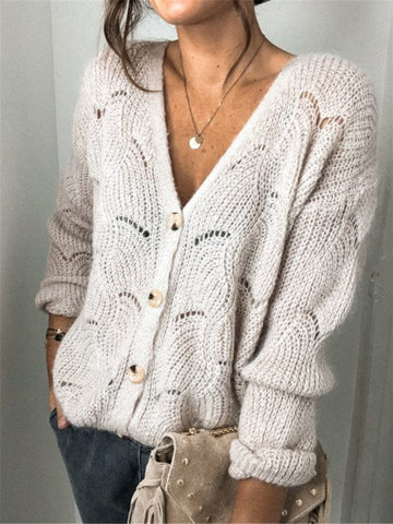 Button Up Long Sleeve Cardigan