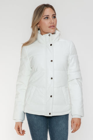 PMI Pocketed Zip Up Turtleneck Puffer Jacket