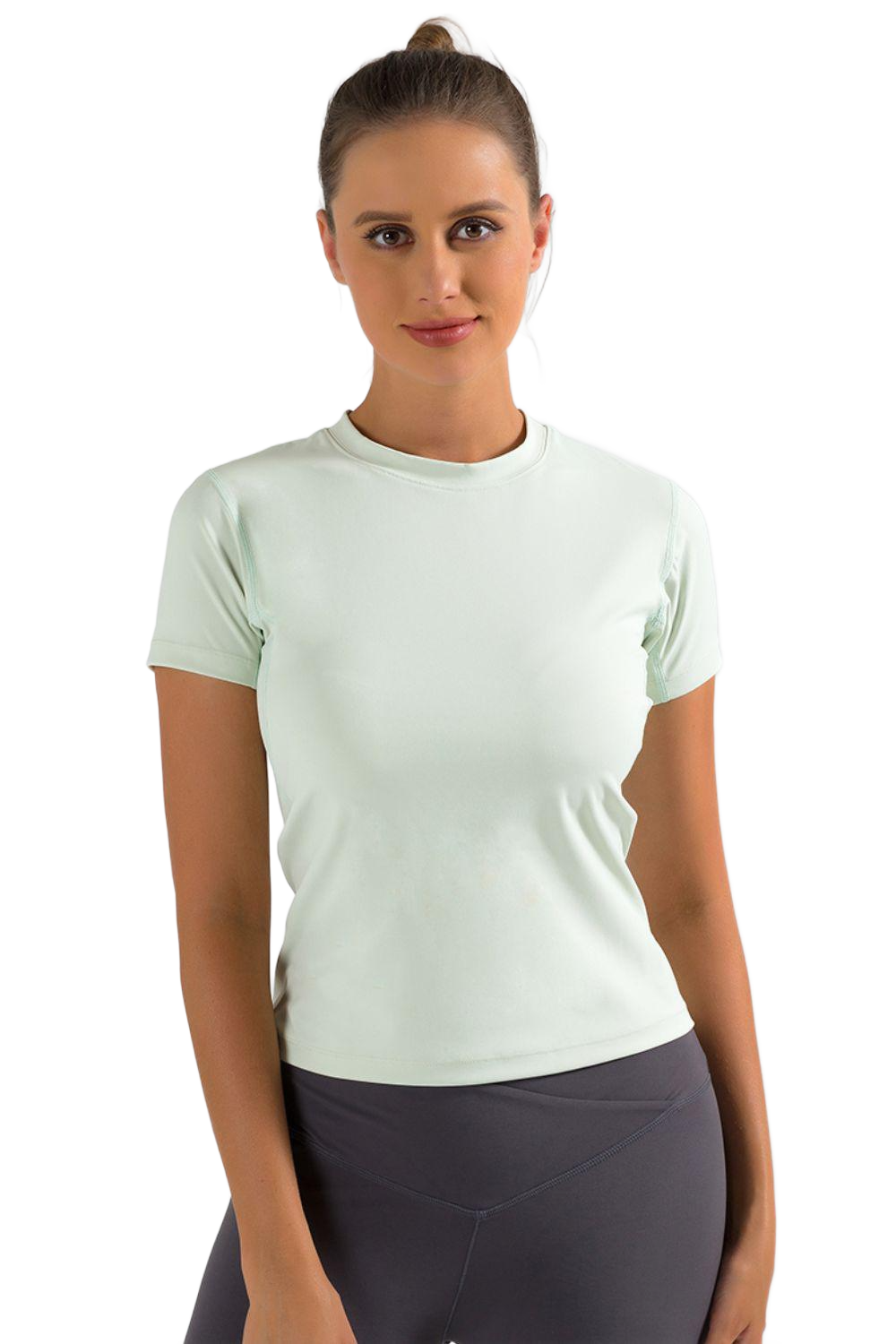 Round Neck Short Sleeve Sports T-Shirt