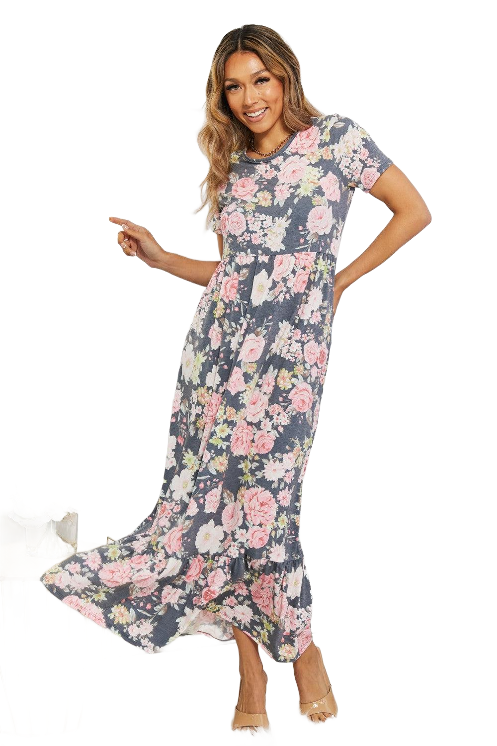 In Bloom Floral Tiered Maxi Dress