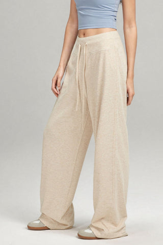 Basic Bea Drawstring Wide Leg Pants with Pockets