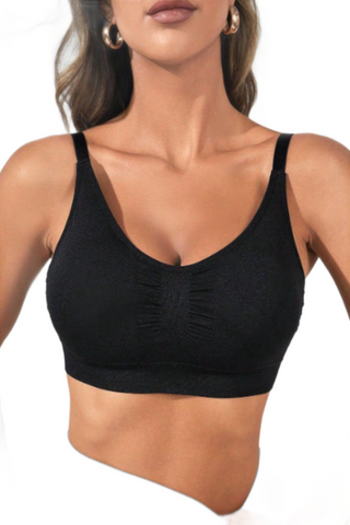 Scoop Neck Cropped Active Bra