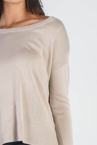 Cold Shoulder Long Sleeve Knit Top