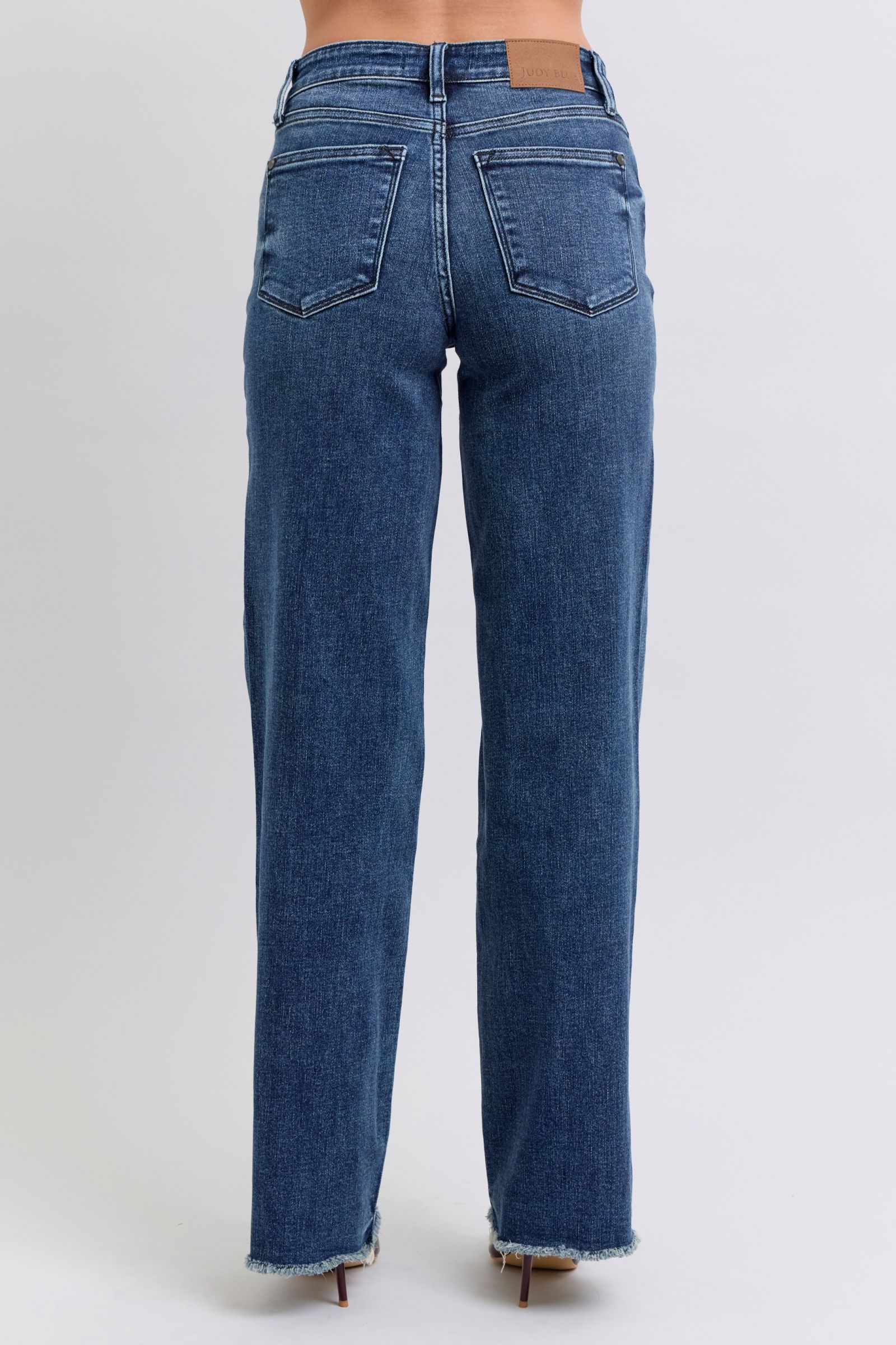 Judy Blue Full Size Raw Hem Mid-Rise Jeans