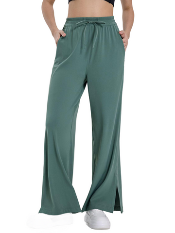 Slit Wide Leg Active Pants