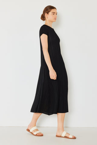 Swim Pleated Cap Sleeve A-Line Dress