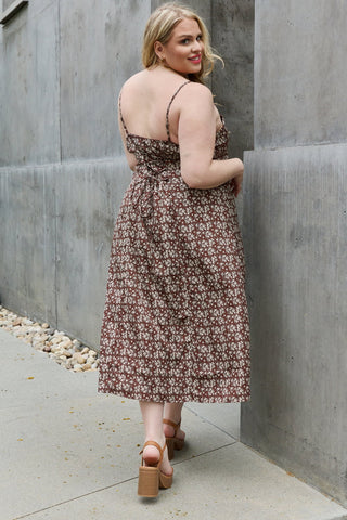 Mi Amor Full Size Floral Midi Sundress