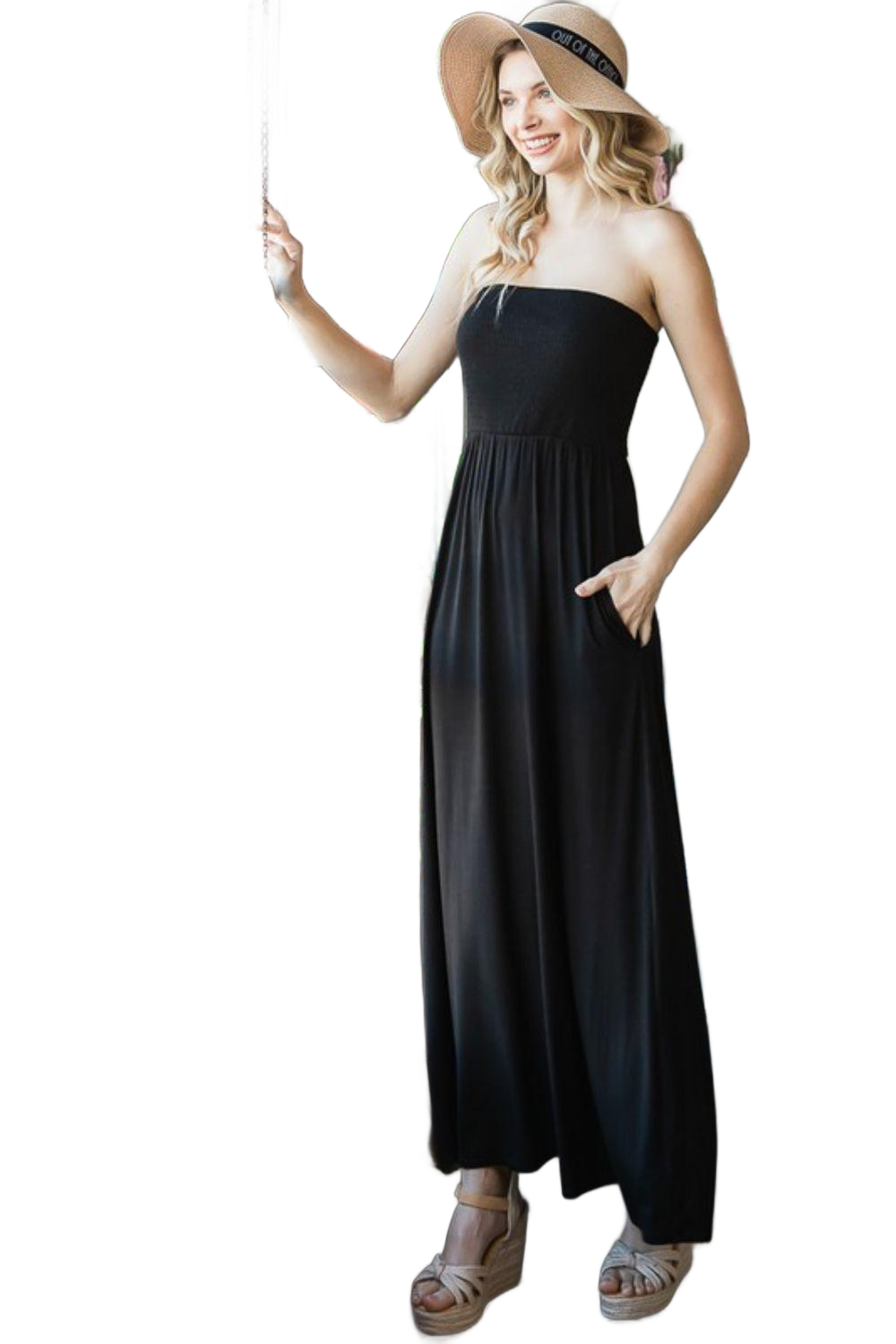 Full Size Strapless Maxi Dress