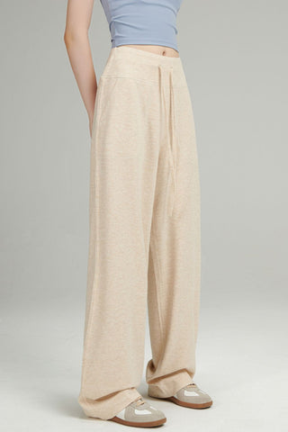 Basic Bea Drawstring Wide Leg Pants with Pockets