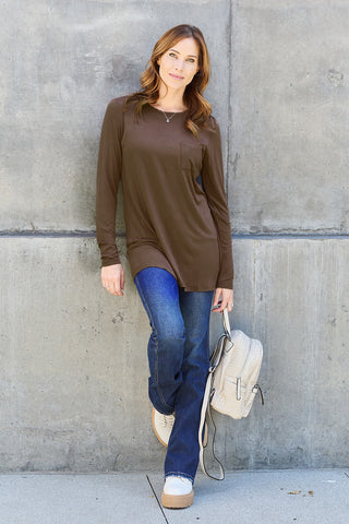 Basic BAE Full Size Round Neck Long Sleeve Top