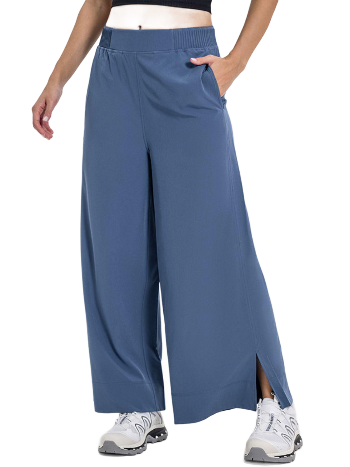 Slit Wide Leg Active Pants