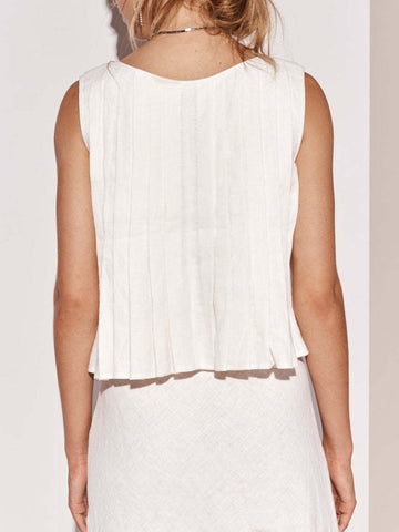 Loveset Pleated Tied Round Neck Vest