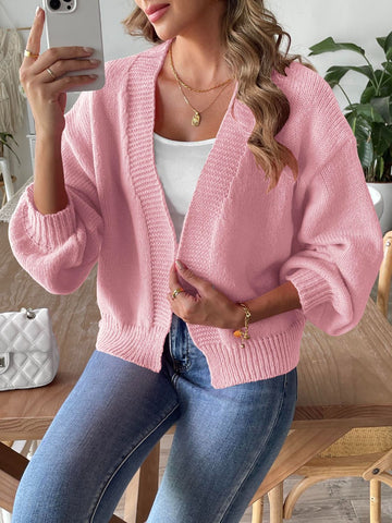 Open Front Long Sleeve Cardigan