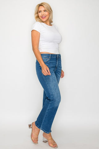 Full Size Cat's Whiskers Mid-Rise Ankle Jeans