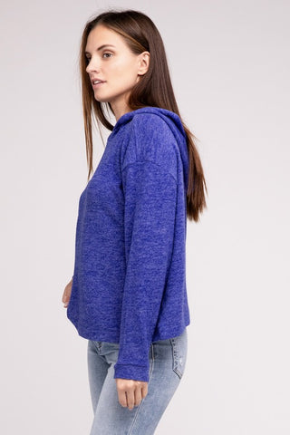 Hooded Brushed Mélange HACCP Sweater