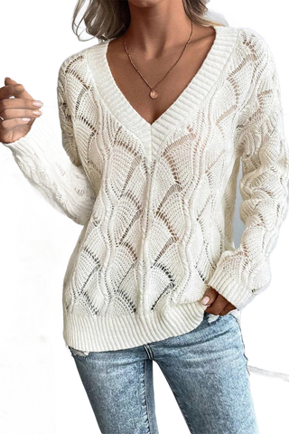 V-Neck Long Sleeve Sweater