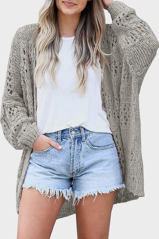 Open Front Long Sleeve Cardigan