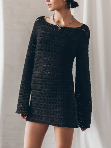 Tied Open Back Sweater