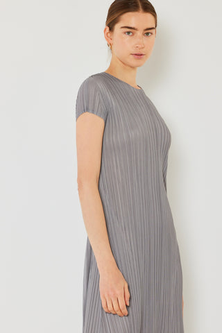 Swim Pleated Cap Sleeve A-Line Dress