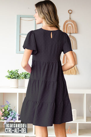 Short Sleeve Tiered Dress