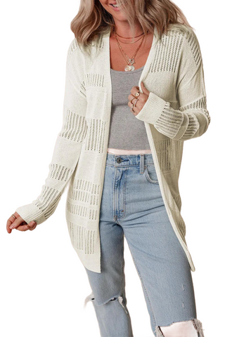 Open Front Long Sleeve Cardigan