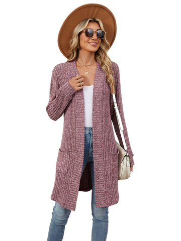 Open Front Long Sleeve Cardigan