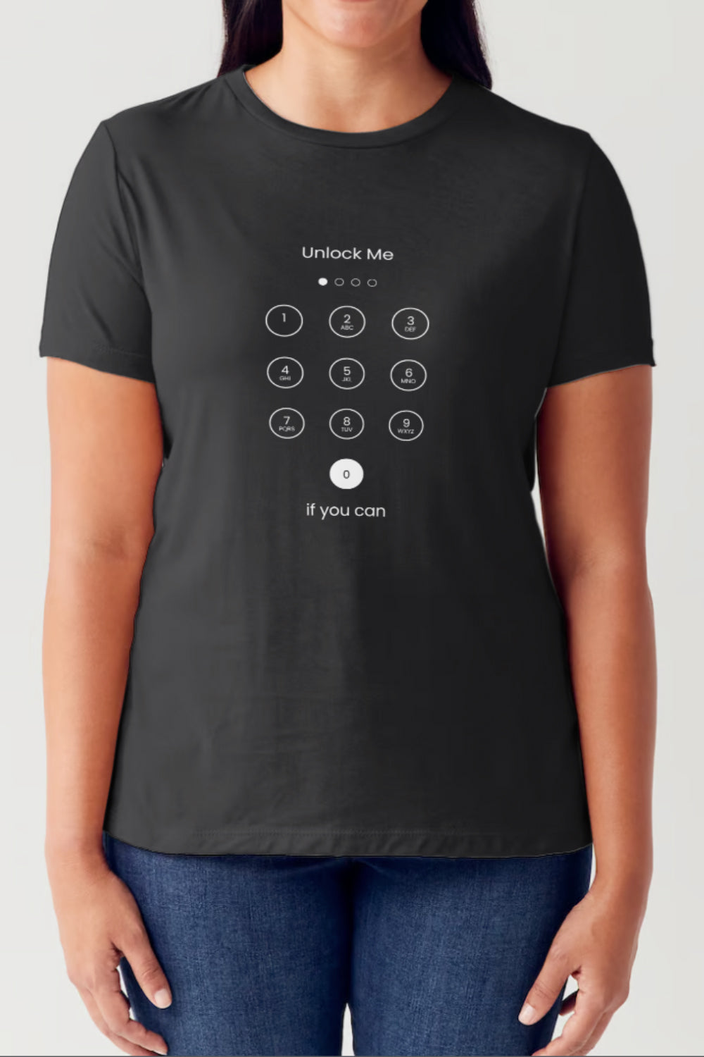 Full Size Phone Unlock Page Graphic Short Sleeve Tubular T-Shirt