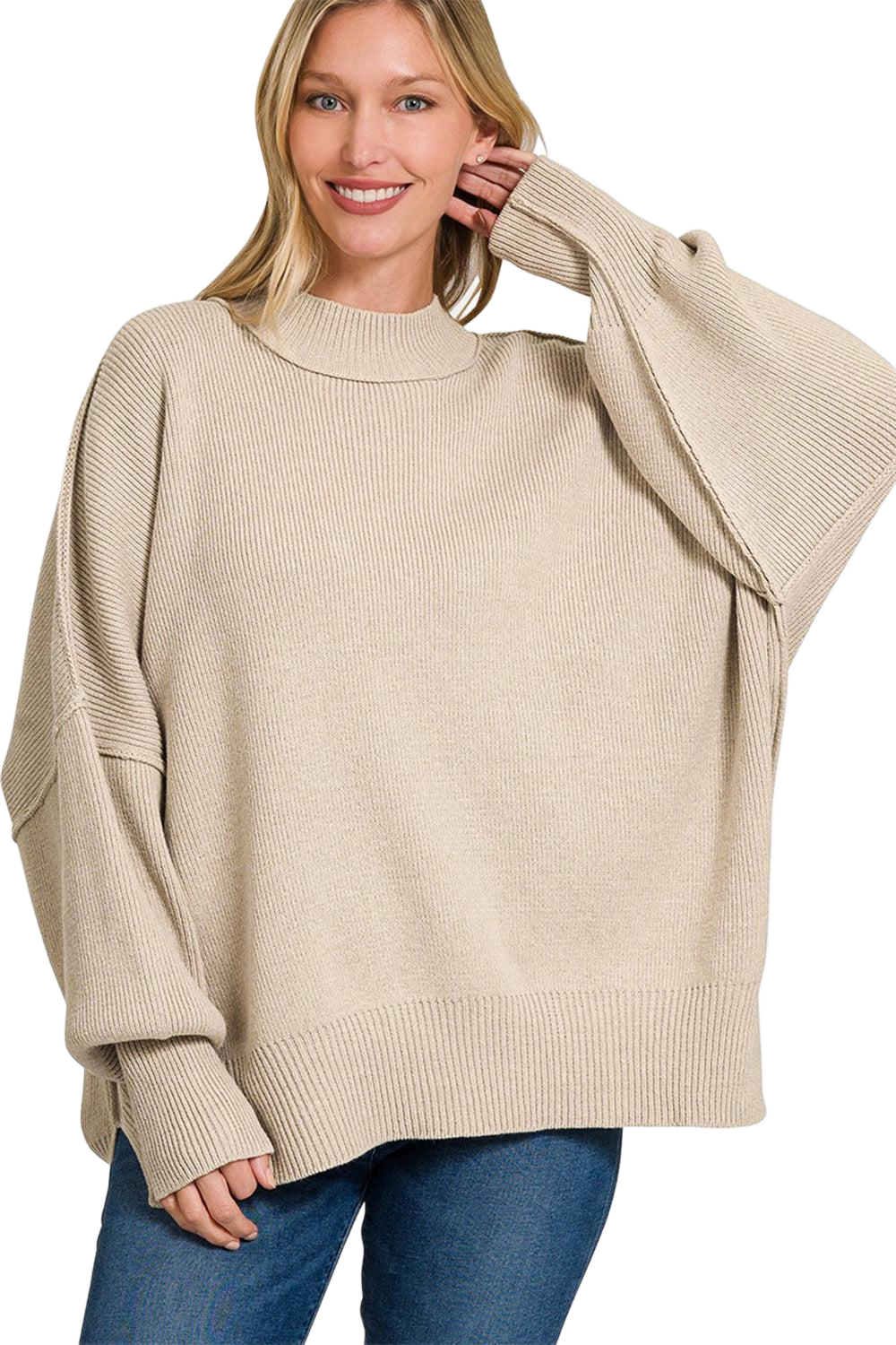 Side Sit Oversize Sweater