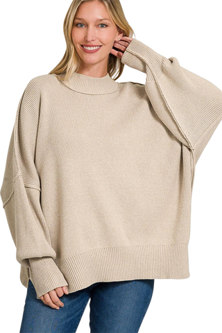 Side Sit Oversize Sweater