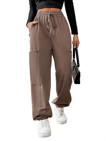 Tied Joggers with Pockets