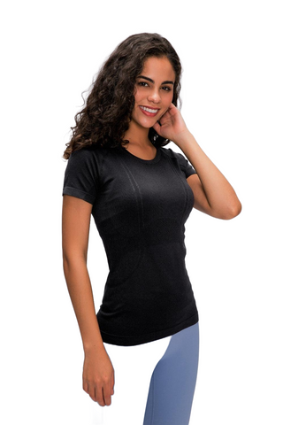 Round Neck Short Sleeve Active T-Shirt