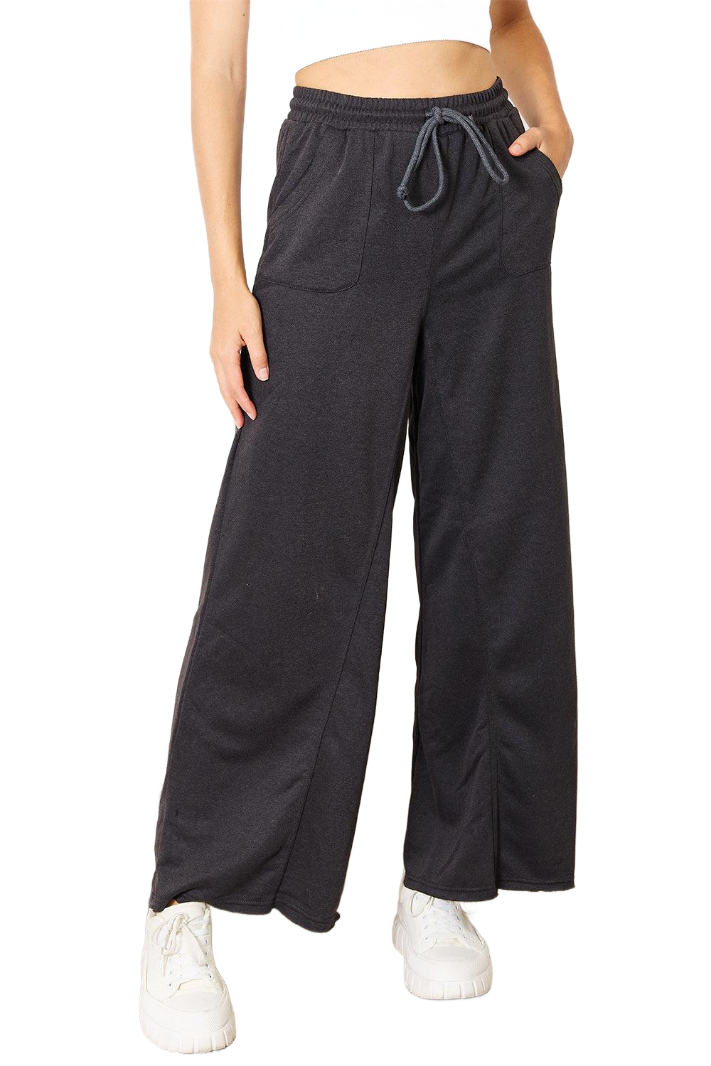 Wide Leg Pocketed Pants