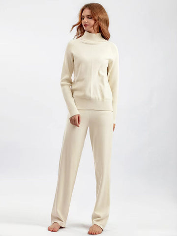 Basic Bea Turtleneck Raglan Sleeve Top and Pants Sweater Set