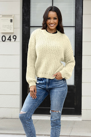 Round Neck Long Sleeve Sweater