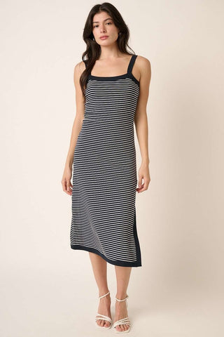 Photoshop Contrast Striped Midi Cami Dress