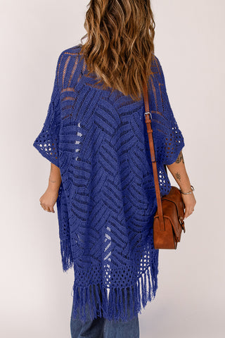 Open Front Cardigan with Fringes