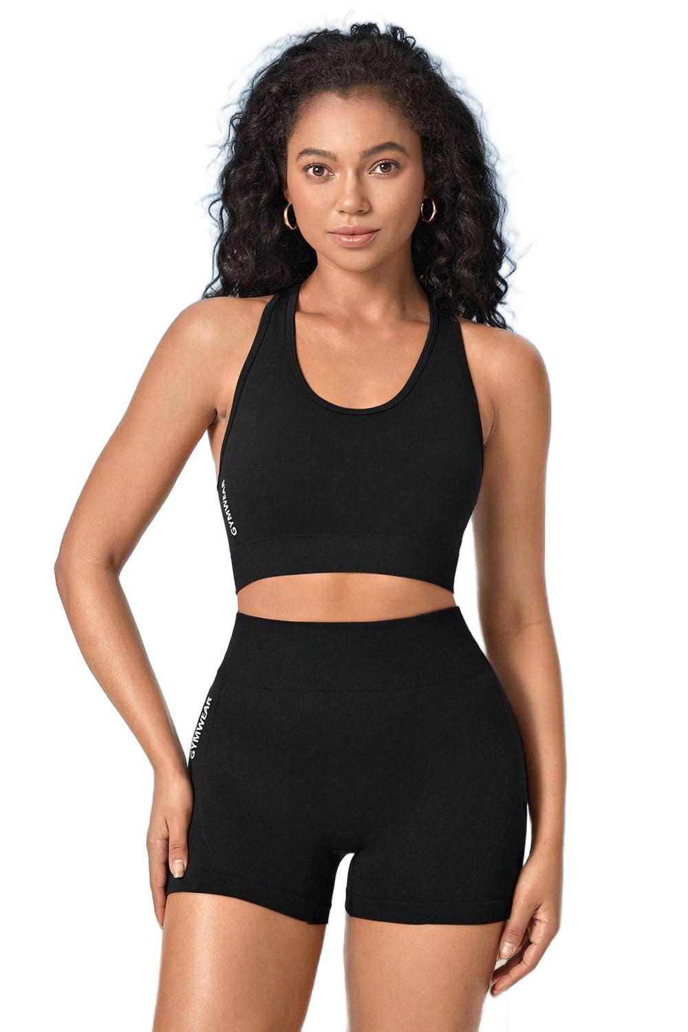 Cropped Sports Tank and Shorts Set